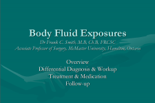 Body Fluid Exposure Presentation – Dr F. Smith